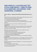 PEBLO MODULE 2&comma; 3 & COURSE POST TEST Actual Exam 2026&sol;2027 &ndash; Complete Exam-Style Questions &vert; 100&percnt; Verified &ndash; Pass Guaranteed &ndash; A&plus; Graded