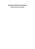 ANCC Medical-Surgical Nursing Certification&NewLine;Questions and Answers&vert; Latest Update&NewLine;