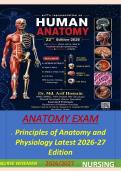 HESI A2 Anatomy and Physiology&NewLine;2026&sol;2027 Nurse Practitioners&NewLine;Review Exam &lpar;Latest 2026&sol; 2027&NewLine;Update&rpar; 100&percnt; Verified Questions &&NewLine;Answers &vert; Grade A&plus;&NewLine;Blood is prevented from changing direction in the veins&NewLine;by&colon;&NewLine;A&rpar; pressure from the heart