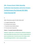 DIR &ndash; Pressure Vessel &sol; Boiler Operating &NewLine;Certification Exam Questions and Correct Answers &NewLine;&lpar;Verified Answers&rpar; Plus Rationale 2027 Q&A&vert; &NewLine;Instant Download Pdf
