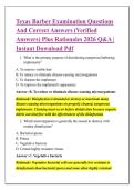 Texas Barber Examination Questions &NewLine;And Correct Answers &lpar;Verified &NewLine;Answers&rpar; Plus Rationales 2026 Q&A &vert; &NewLine;Instant Download Pdf 