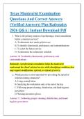 Texas Manicurist Examination &NewLine;Questions And Correct Answers &NewLine;&lpar;Verified Answers&rpar; Plus Rationales &NewLine;2026 Q&A &vert; Instant Download Pdf 