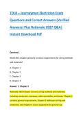 TDLR &ndash; Journeyman Electrician Exam &NewLine;Questions and Correct Answers &lpar;Verified &NewLine;Answers&rpar; Plus Rationale 2027 Q&A&vert; &NewLine;Instant Download Pdf