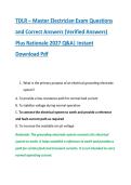 TDLR &ndash; Master Electrician Exam Questions &NewLine;and Correct Answers &lpar;Verified Answers&rpar; &NewLine;Plus Rationale 2027 Q&A&vert; Instant &NewLine;Download Pdf