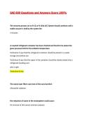 SAE 609 Test Questions and Answers Score 100&percnt;