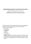 Exam &lpar;elaborations&rpar; Applied Pathophysiology for the Advanced Practice  