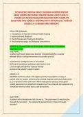 PSYCHIATRIC-MENTAL HEALTH NURSING COMPREHENSIVE  &NewLine;EXAM &vert;AMERICAN NURSES CREDENTIALING CENTER &lpar;ANCC&rpar; &ndash; &NewLine; PMHNP-BC &vert;NEWEST EXAM PREPARATION WITH COMPLETE &NewLine;QUESTIONS AND CORRECT ANSWERS WITH RATIONALES &vert; ALREADY &NewLine;GRADED A&plus;&vert; &vert;BRAND NEW VERSION&excl;&excl; 
