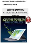 SOLUTION MANUAL Accounting Principles&comma; 9th Canadian Edition Volume 1 & 2 By Jerry Weygandt&comma; Donald Kieso&comma;&NewLine;