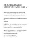 CSBI HFMA 2026 ACTUAL EXAM&NewLine;QUESTIONS WITH SOLUTIONS GRADED A
