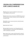 CSBI HFMA 2026 COMPREHENSIVE EXAM&NewLine;SCRIPT COMPLETE ANSWER SET