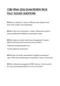 CSBI HFMA 2026 EXAM REVIEW PACK&NewLine;FULLY SOLVED QUESTIONS