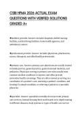 CSBI HFMA 2026 ACTUAL EXAM&NewLine;QUESTIONS WITH VERIFIED SOLUTIONS&NewLine;GRADED A&plus;