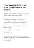 CSBI HFMA COMPREHENSIVE EXAM&NewLine;SCRIPT 2026 FULL QUESTIONS AND&NewLine;ANSWERS