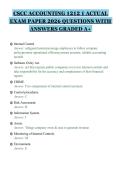 CSCC ACCOUNTING 1212 1 ACTUAL&NewLine;EXAM PAPER 2026 QUESTIONS WITH&NewLine;ANSWERS GRADED A&plus;
