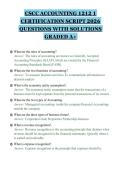 CSCC ACCOUNTING 1212 1&NewLine;CERTIFICATION SCRIPT 2026&NewLine;QUESTIONS WITH SOLUTIONS&NewLine;GRADED A&plus;