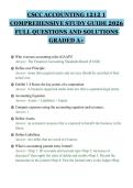 CSCC ACCOUNTING 1212 1&NewLine;COMPREHENSIVE STUDY GUIDE 2026&NewLine;FULL QUESTIONS AND SOLUTIONS&NewLine;GRADED A&plus;&NewLine;