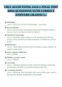 CSCC ACCOUNTING 1212 1 FINAL TEST&NewLine;2026 QUESTIONS WITH CORRECT&NewLine;ANSWERS GRADED A