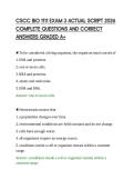CSCC BIO 1111 EXAM 3 ACTUAL SCRIPT 2026&NewLine;COMPLETE QUESTIONS AND CORRECT&NewLine;ANSWERS GRADED A&plus;