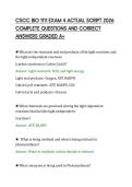CSCC BIO 1111 EXAM 4 ACTUAL SCRIPT 2026&NewLine;COMPLETE QUESTIONS AND CORRECT&NewLine;ANSWERS GRADED A&plus;