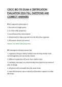 CSCC BIO 1111 EXAM 4 CERTIFICATION&NewLine;EVALUATION 2026 FULL QUESTIONS AND&NewLine;CORRECT ANSWERS