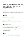 CSCC BIO 1111 EXAM 4 STUDY GUIDE 2026&NewLine;TESTED QUESTIONS AND PRACTICE&NewLine;SOLUTION GRADED A&plus;