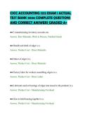 CSCC ACCOUNTING 1212 EXAM 1 ACTUAL&NewLine;TEST BANK 2026 COMPLETE QUESTIONS&NewLine;AND CORRECT ANSWERS GRADED A&plus;