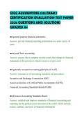 CSCC ACCOUNTING 1212 EXAM 1&NewLine;CERTIFICATION EVALUATION TEST PAPER&NewLine;2026 QUESTIONS AND SOLUTIONS&NewLine;GRADED A&plus;