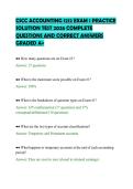 CSCC ACCOUNTING 1212 EXAM 1 PRACTICE&NewLine;SOLUTION TEST 2026 COMPLETE&NewLine;QUESTIONS AND CORRECT ANSWERS&NewLine;GRADED A&plus;
