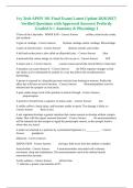 Ivy Tech APHY 101 Final Exam&vert; Latest Update 2026&sol;2027&vert; Verified Questions with Approved Answers&vert; Perfectly Graded A&plus;&vert; Anatomy & Physiology I