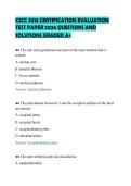 CSCC SU18 CERTIFICATION EVALUATION&NewLine;TEST PAPER 2026 QUESTIONS AND&NewLine;SOLUTIONS GRADED A