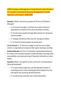 NIMS Emergency Management Comprehensive Exam Review &vert; &NewLine;ICS&comma; Incident Command & Resource Management Practice &NewLine;Questions and answers 2026&sol;2027 