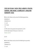 CSE 240 EXAM 1 HIGH-YIELD ARRAYS&comma; STACKS&comma;&NewLine;QUEUES&comma; AND BASIC COMPLEXITY ANALYSIS&NewLine;SUMMARY 2026