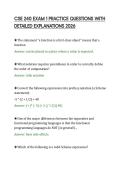 CSE 240 EXAM 1 PRACTICE QUESTIONS WITH&NewLine;DETAILED EXPLANATIONS 2026