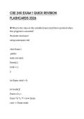 CSE 240 EXAM 1 QUICK REVISION&NewLine;FLASHCARDS 2026