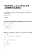 CSE 240 FINAL EXAM MOCK TEST WITH&NewLine;ANSWER RATIONALES 2026