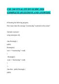 CSE 240 FINAL STUDY GUIDE 2026&NewLine;COMPLETE QUESTIONS AND ANSWERS&period;