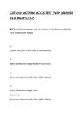 CSE 240 MIDTERM MOCK TEST WITH ANSWER&NewLine;RATIONALES 2026&NewLine;