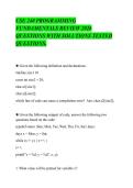 CSE 240 PROGRAMMING&NewLine;FUNDAMENTALS REVIEW 2026&NewLine;QUESTIONS WITH SOLUTIONS TESTED&NewLine;QUESTIONS