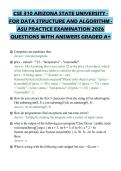 CSE 310 ARIZONA STATE UNIVERSITY -&NewLine;FOR DATA STRUCTURE AND ALGORITHM -&NewLine;ASU PRACTICE EXAMINATION 2026&NewLine;QUESTIONS WITH ANSWERS GRADED A&plus;