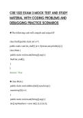 CSE 1322 EXAM 3 MOCK TEST AND STUDY&NewLine;MATERIAL WITH CODING PROBLEMS AND&NewLine;DEBUGGING PRACTICE SCENARIOS