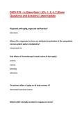 PATH 370 - In Class Quiz 1 &lpar;Ch&period; 1&comma; 2&comma; 4&comma; 7&rpar; Exam&NewLine;Questions and Answers&vert; Latest Update