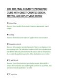CSE 3901 FINAL COMPLETE PREPARATION&NewLine;GUIDE WITH OBJECT-ORIENTED DESIGN&comma;&NewLine;TESTING&comma; AND DEPLOYMENT REVIEW
