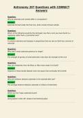 Astronomy 207 Questions with CORRECT&NewLine;Answers