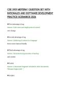 CSE 3901 MIDTERM 1 QUESTION SET WITH&NewLine;RATIONALES AND SOFTWARE DEVELOPMENT&NewLine;PRACTICE SCENARIOS 2026