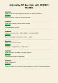 Astronomy 207 Questions with CORRECT&NewLine;Answers&NewLine;