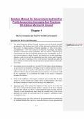 Solutions for Government and Not-for-Profit Accounting&colon; Concepts and Practices&comma; 9th Edition by Granof &vert; Chapter 1-17 &vert; All Chaptetrs 