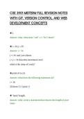 CSE 3901 MIDTERM FULL REVISION NOTES&NewLine;WITH GIT&comma; VERSION CONTROL&comma; AND WEB&NewLine;DEVELOPMENT CONCEPTS