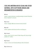 CSE 3901 MIDTERM MOCK EXAM AND STUDY&NewLine;MATERIAL WITH SOFTWARE DESIGN AND&NewLine;IMPLEMENTATION SCENARIO
