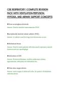 CSE RESPIRATORY I COMPLETE REVISION&NewLine;PACK WITH VENTILATION-PERFUSION&comma;&NewLine;HYPOXIA&comma; AND AIRWAY SUPPORT CONCEPTS