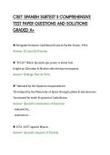 CSET SPANISH SUBTEST II COMPREHENSIVE&NewLine;TEST PAPER QUESTIONS AND SOLUTIONS&NewLine;GRADED A&plus;